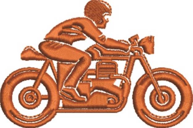 Picture of Motorcycle Rider Machine Embroidery Design