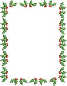 Picture of Holly Frame Machine Embroidery Design