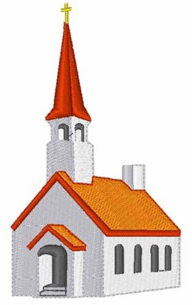 Picture of Church Building Machine Embroidery Design