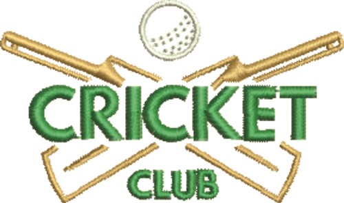 Cricket Club Machine Embroidery Design