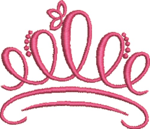 Princess Crown Machine Embroidery Design