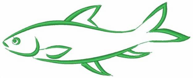 Picture of Fish Outline Machine Embroidery Design