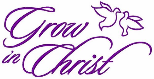 Picture of Grow In Christ Machine Embroidery Design