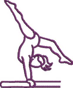 Picture of Gymnast Handstand Machine Embroidery Design