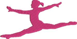 Picture of Gymnast Leap Machine Embroidery Design
