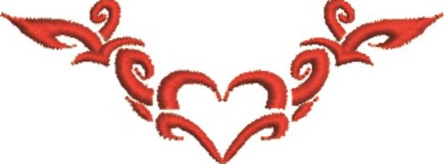 Picture of Heart Swirls Machine Embroidery Design