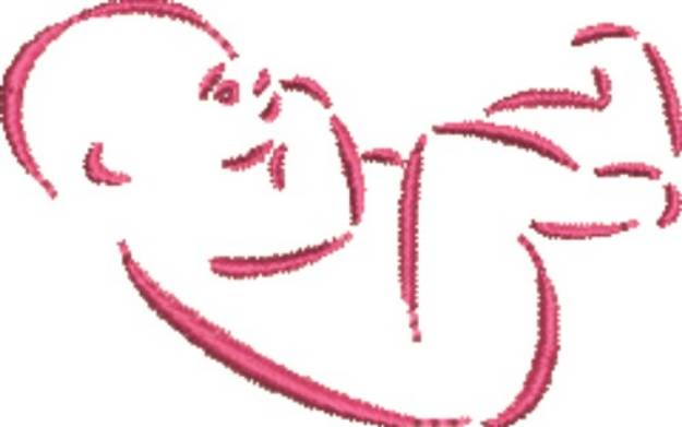 Picture of Baby Outline Machine Embroidery Design
