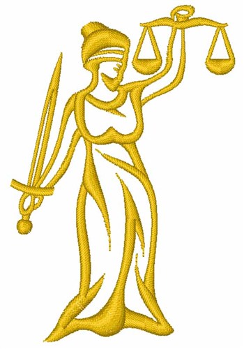 Blind Justice Machine Embroidery Design