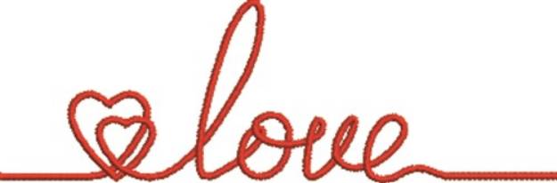 Picture of Love Script Machine Embroidery Design