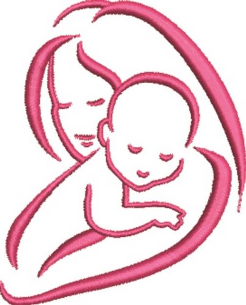 Picture of Mom & Baby Machine Embroidery Design