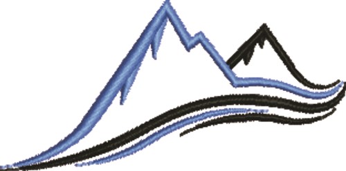 Mountain Outline Machine Embroidery Design