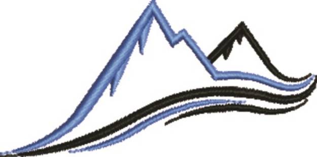 Picture of Mountain Outline Machine Embroidery Design