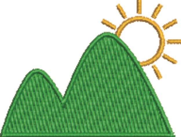 Picture of Mountain & Sun Machine Embroidery Design