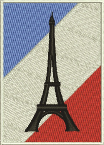 Eiffel Tower Machine Embroidery Design