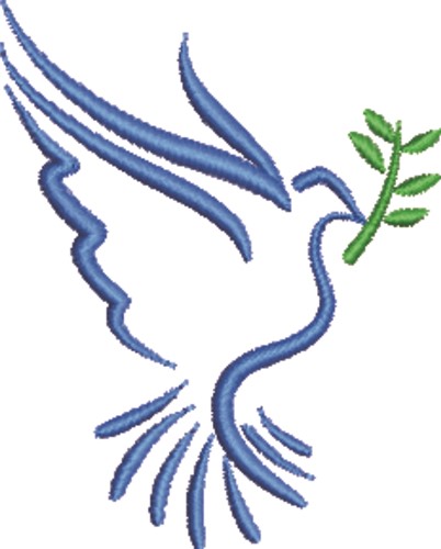 Peace Dove Machine Embroidery Design