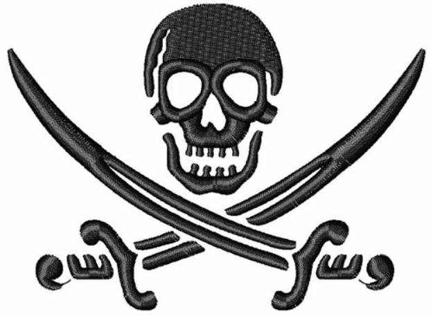 Picture of Skull & Swords Machine Embroidery Design
