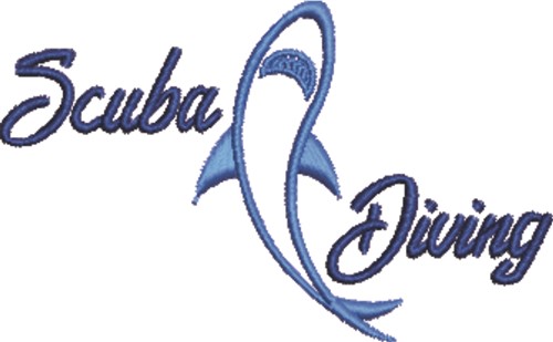 Scuba Diving Machine Embroidery Design