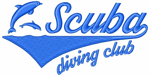 Scuba Diving Club Machine Embroidery Design