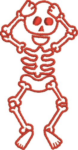 Skeleton Outline Machine Embroidery Design