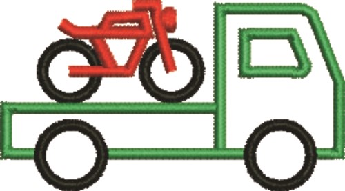 Truck & Cycle Machine Embroidery Design