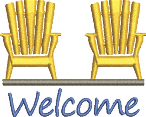 Welcome Chairs Machine Embroidery Design