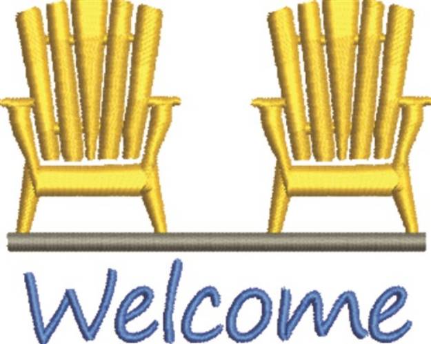 Picture of Welcome Chairs Machine Embroidery Design