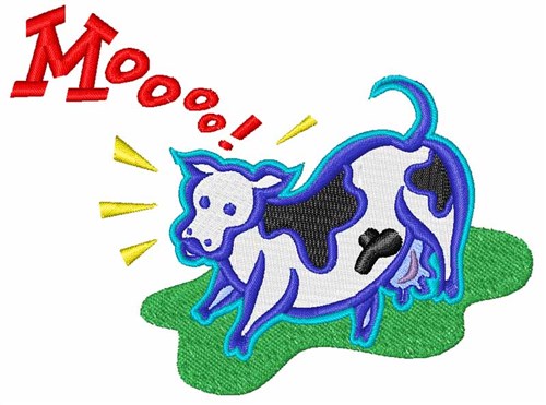 Moooo Cow Machine Embroidery Design
