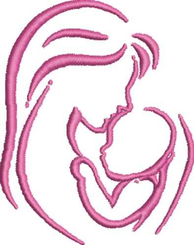 Mother & Baby Machine Embroidery Design