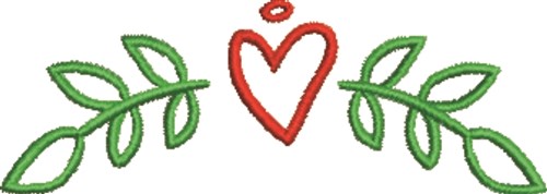 Decorative Heart Outline Machine Embroidery Design