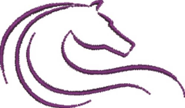 Picture of Delicate Horse Outline Machine Embroidery Design