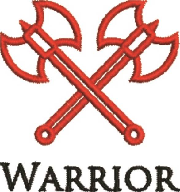 Picture of Warrior Battle Axe Outline Machine Embroidery Design