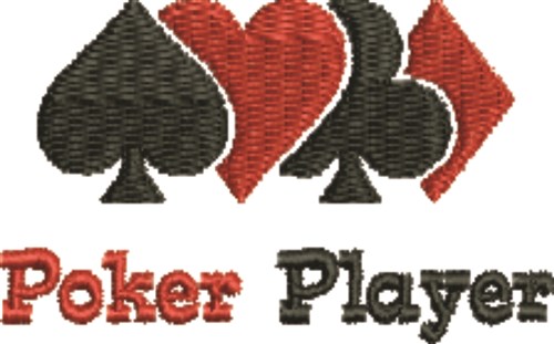 Poker Player Machine Embroidery Design