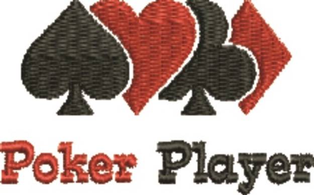 Picture of Poker Player Machine Embroidery Design