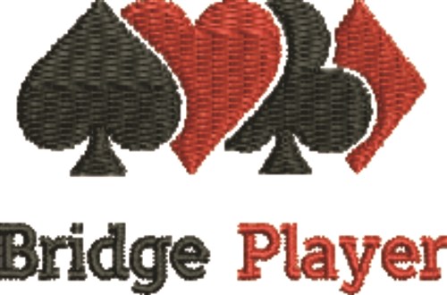Bridge Player Machine Embroidery Design
