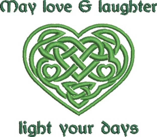 Picture of Love & Laughter Celtic Heart Machine Embroidery Design