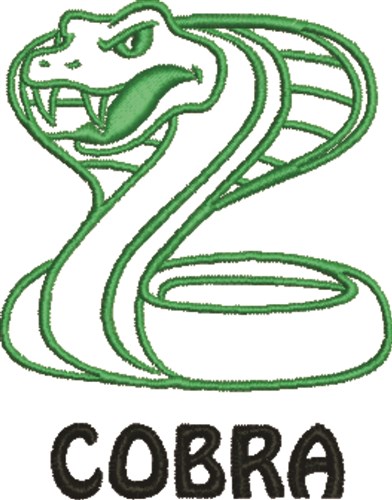 Cobra Outline Machine Embroidery Design