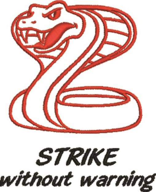 Picture of Strike Without Warning Machine Embroidery Design