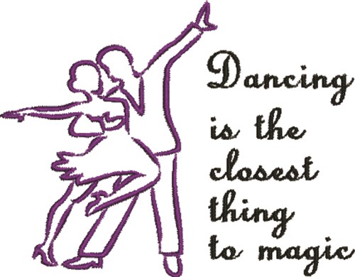 Dancing Is Magic Machine Embroidery Design