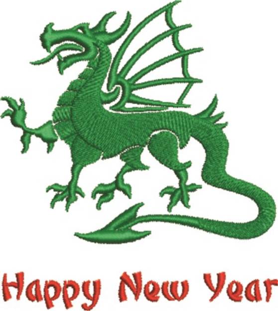 Picture of New Years Dragon Machine Embroidery Design