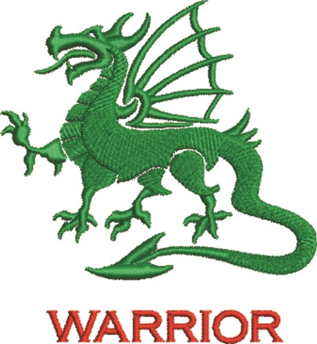 Warrior Dragon Machine Embroidery Design
