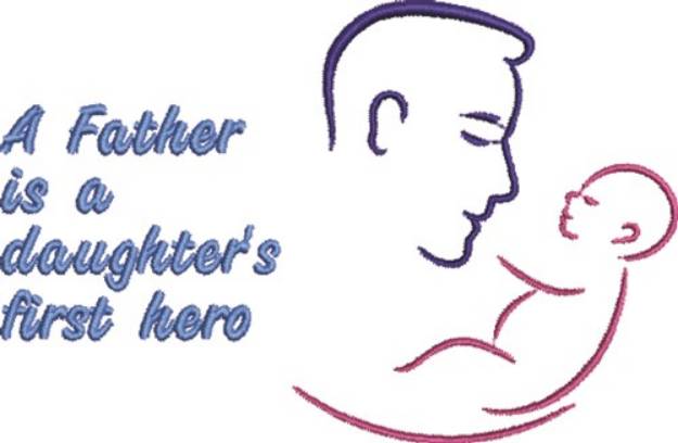 Picture of Father & Daughter Machine Embroidery Design