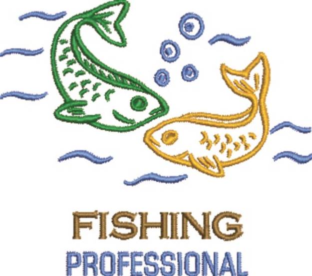 Picture of Fishing Professional Machine Embroidery Design