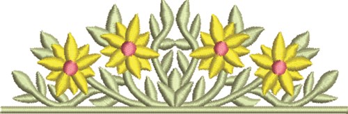Daisy Border Machine Embroidery Design