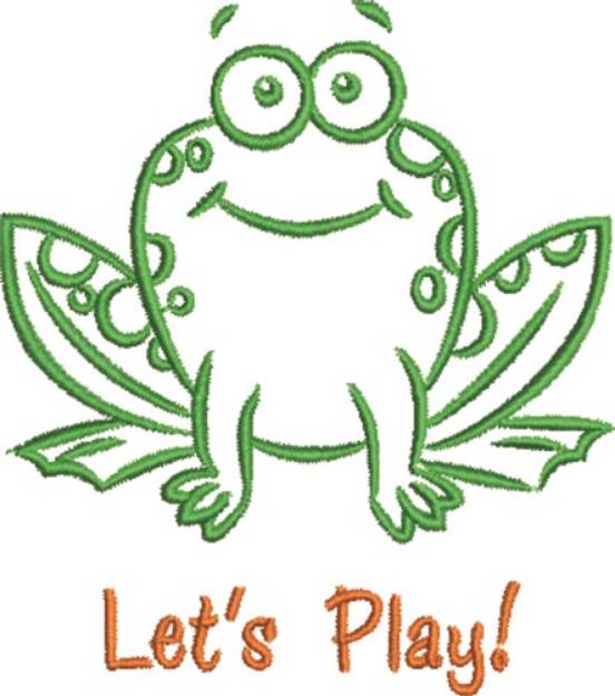 Picture of Lets Play Frog Machine Embroidery Design