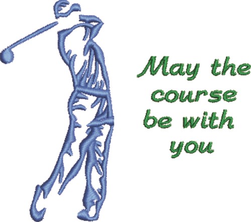 Lets Golf! Machine Embroidery Design