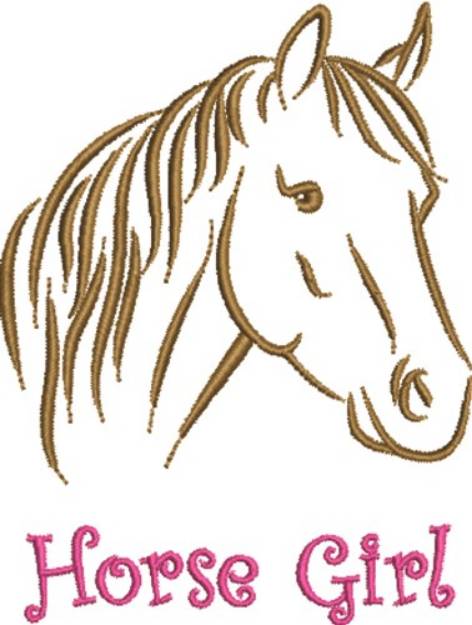Picture of Horse Girl Machine Embroidery Design