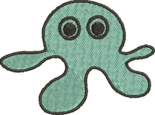 Cartoon Octopus Machine Embroidery Design
