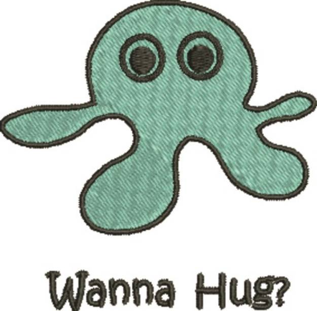 Picture of Octopus, Wanna Hug? Machine Embroidery Design