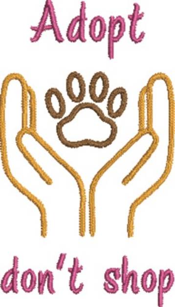 Picture of Adopt Dont Shop Machine Embroidery Design