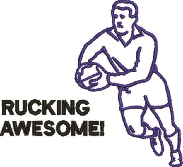 Picture of Rugby, Rucking Awesome! Machine Embroidery Design